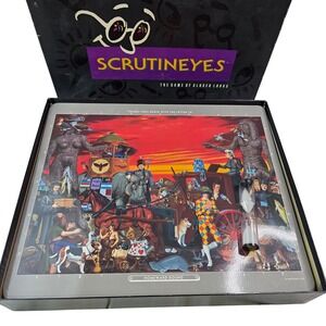Vintage 1992 Scrutineyes Board Game Mattel Mike Wilks Art Observation Game S3